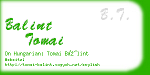 balint tomai business card
